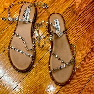 Steve Madden Travel clear flat sandals